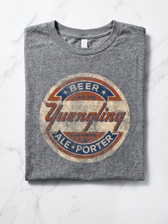 Next Level Apparel Tops - Yuengling Beer Shirt Next Level Apparel Gray Vintage Style Tampa FL Sz S Unisex